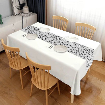 White and Black Spiders Polyester Table Runner - DeRose Seasonal