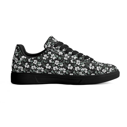 White and Green Clover Adult Lightweight Brand Low Top Leather Shoes - DeRose Seasonal