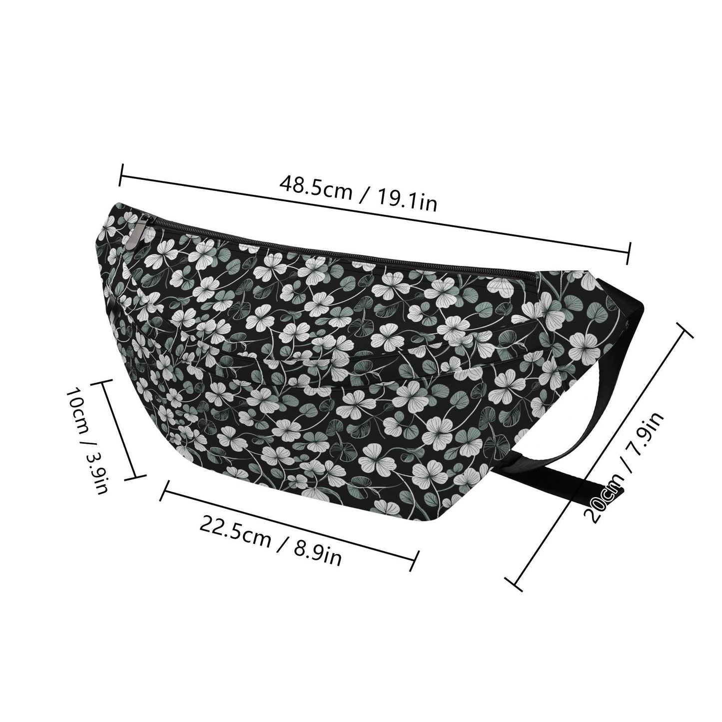 White and Green Clover Fanny Pack - DeRose Seasonal