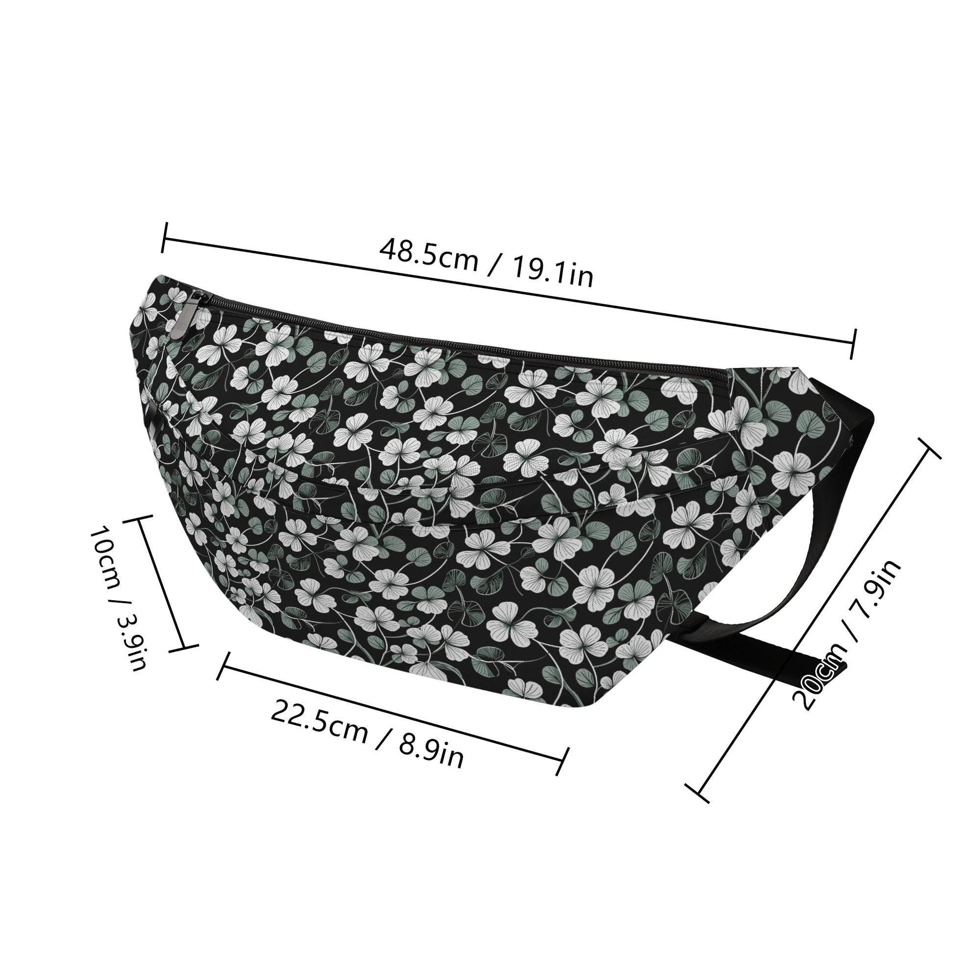 White and Green Clover Fanny Pack - DeRose Seasonal