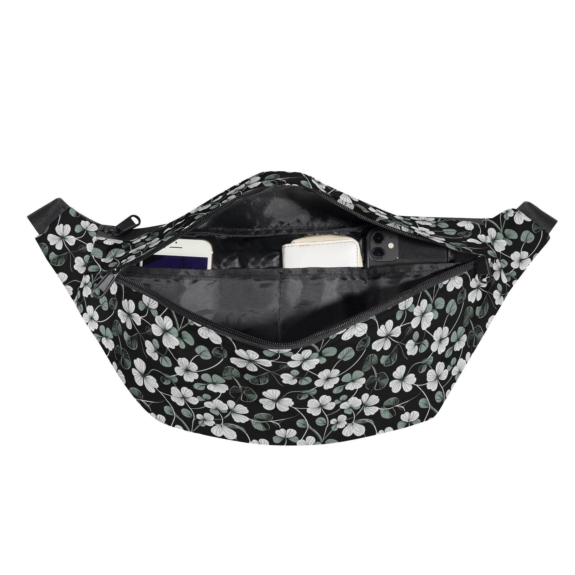 White and Green Clover Fanny Pack - DeRose Seasonal
