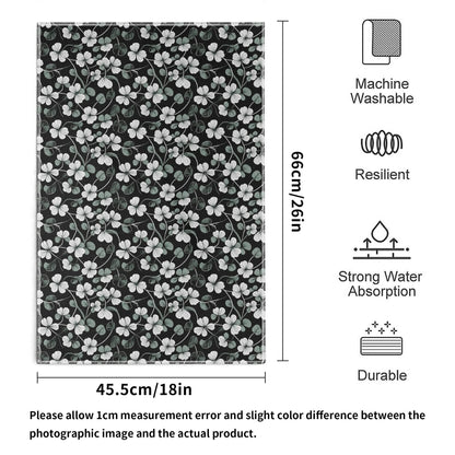 White and Green Clover Hand Towels (6 Pcs) - DeRose Seasonal