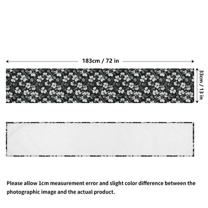 White and Green Clover Polyester Table Runner - DeRose Seasonal