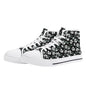 White and Green Clover Women's High Top Canvas Shoes - DeRose Seasonal