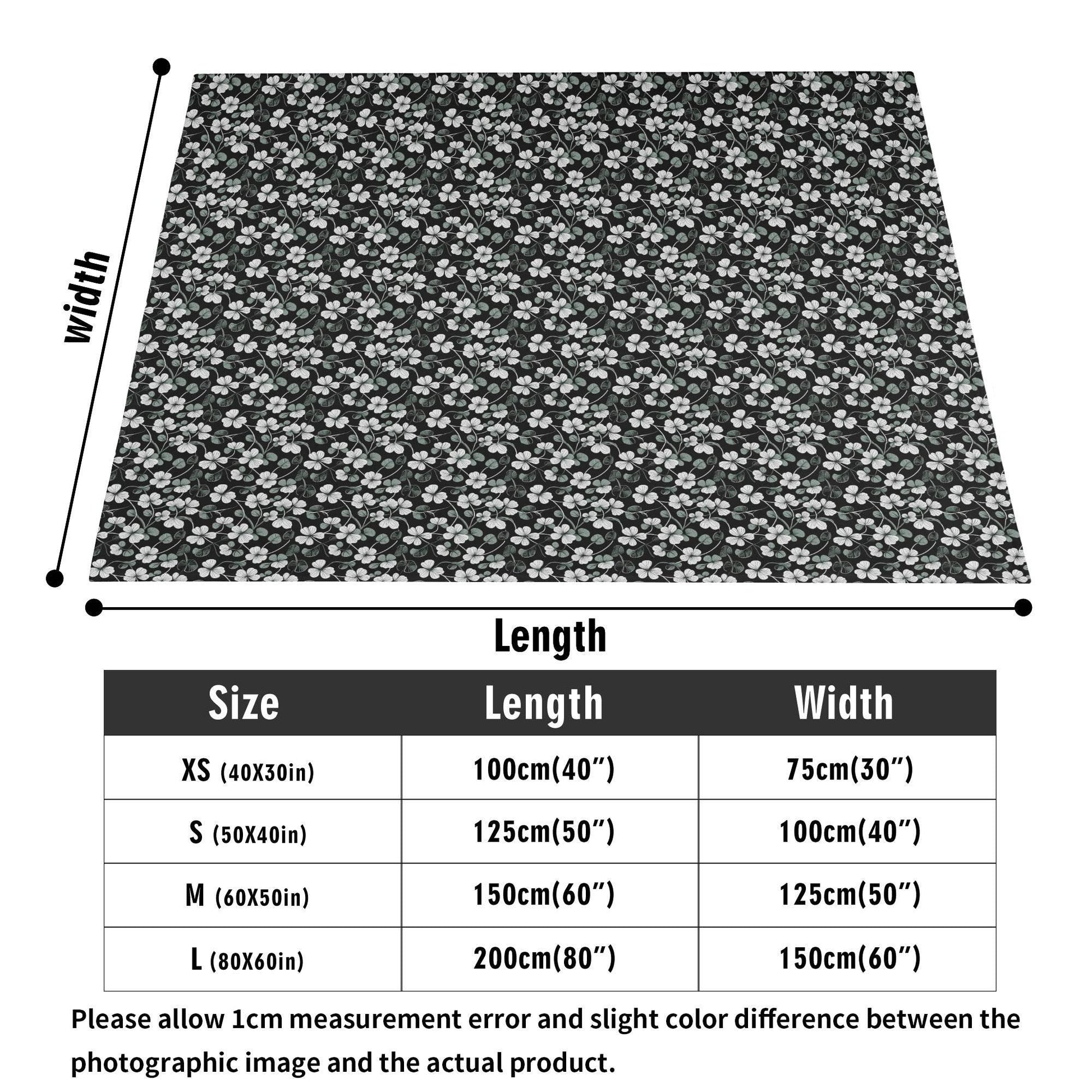 White and Green Clovers Flannel Breathable Blanket 4 Sizes - DeRose Seasonal