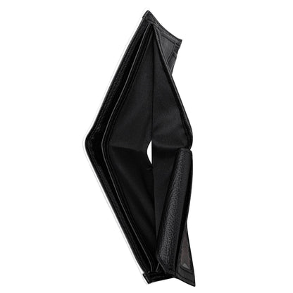 White and Green Clovers Men's Leather Folded Wallet - DeRose Seasonal