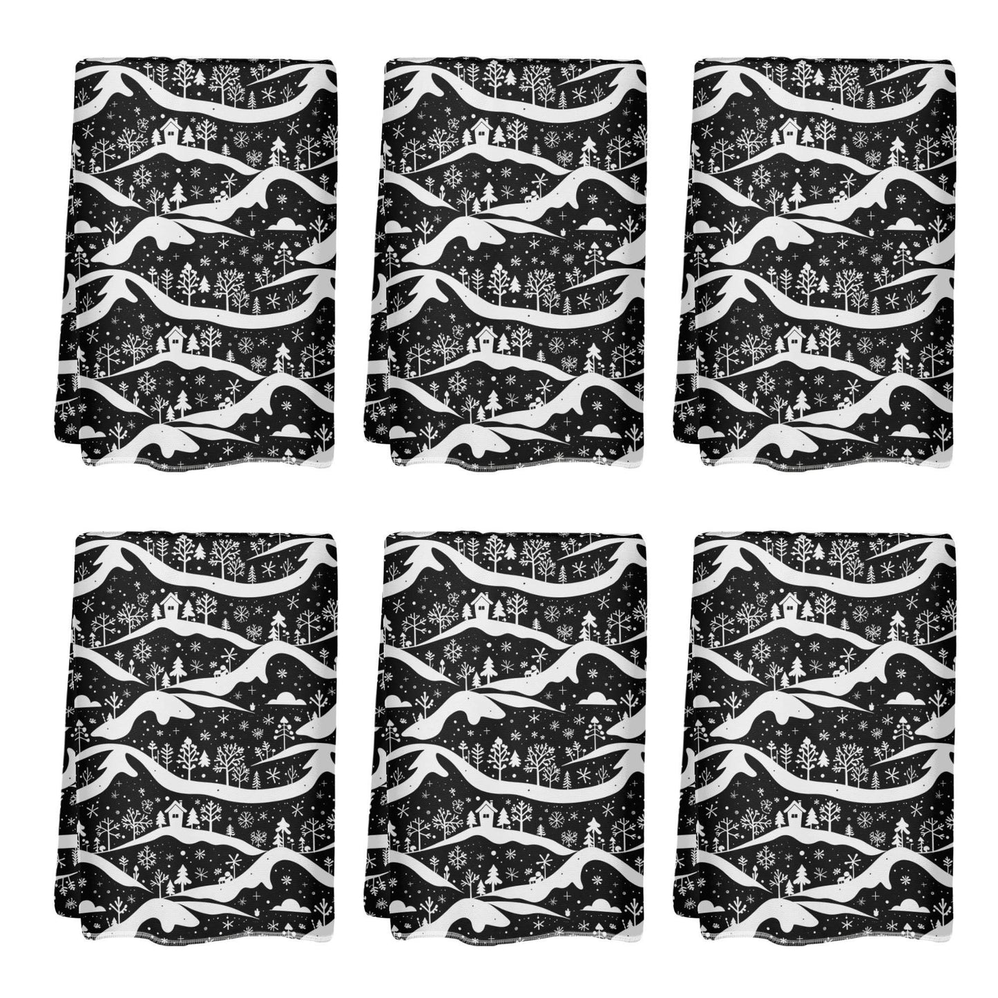 Winter Town Hand Towels (6 Pcs) - DeRose Seasonal