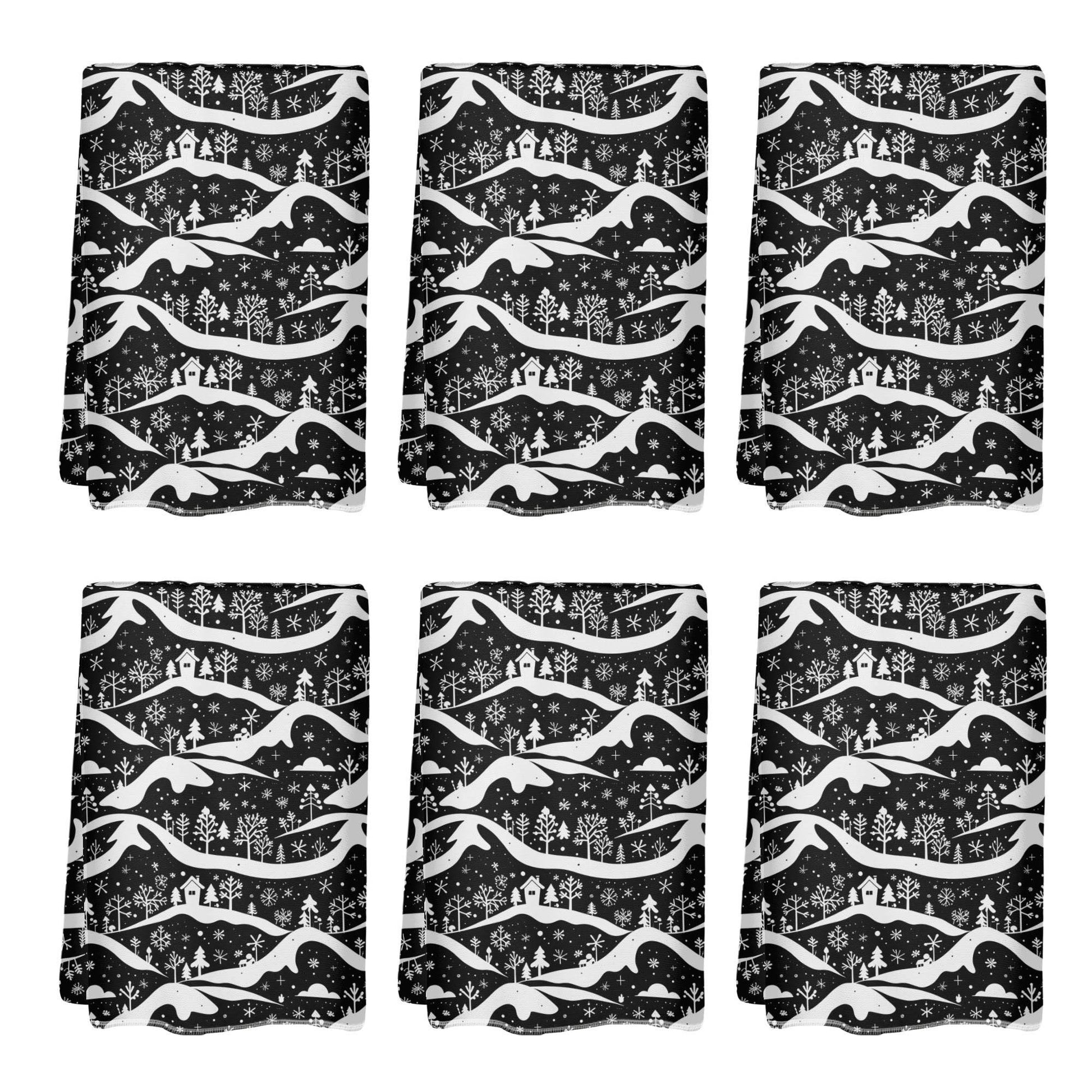 Winter Town Hand Towels (6 Pcs) - DeRose Seasonal