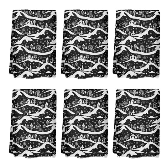 Winter Town Hand Towels (6 Pcs) - DeRose Seasonal