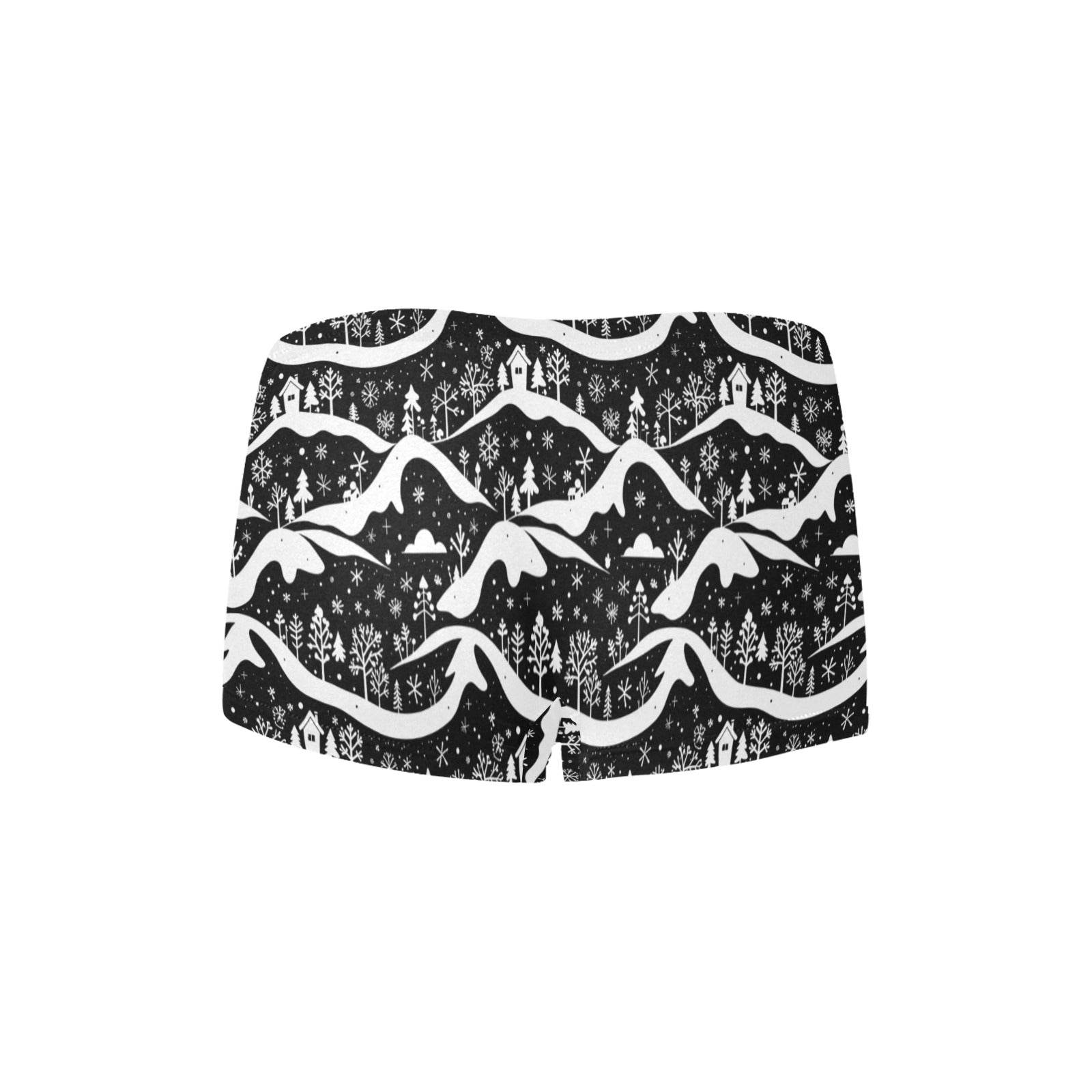 Winter Town Women's Underwear Briefs Women's Boyshort Panties (Model L31) - DeRose Seasonal