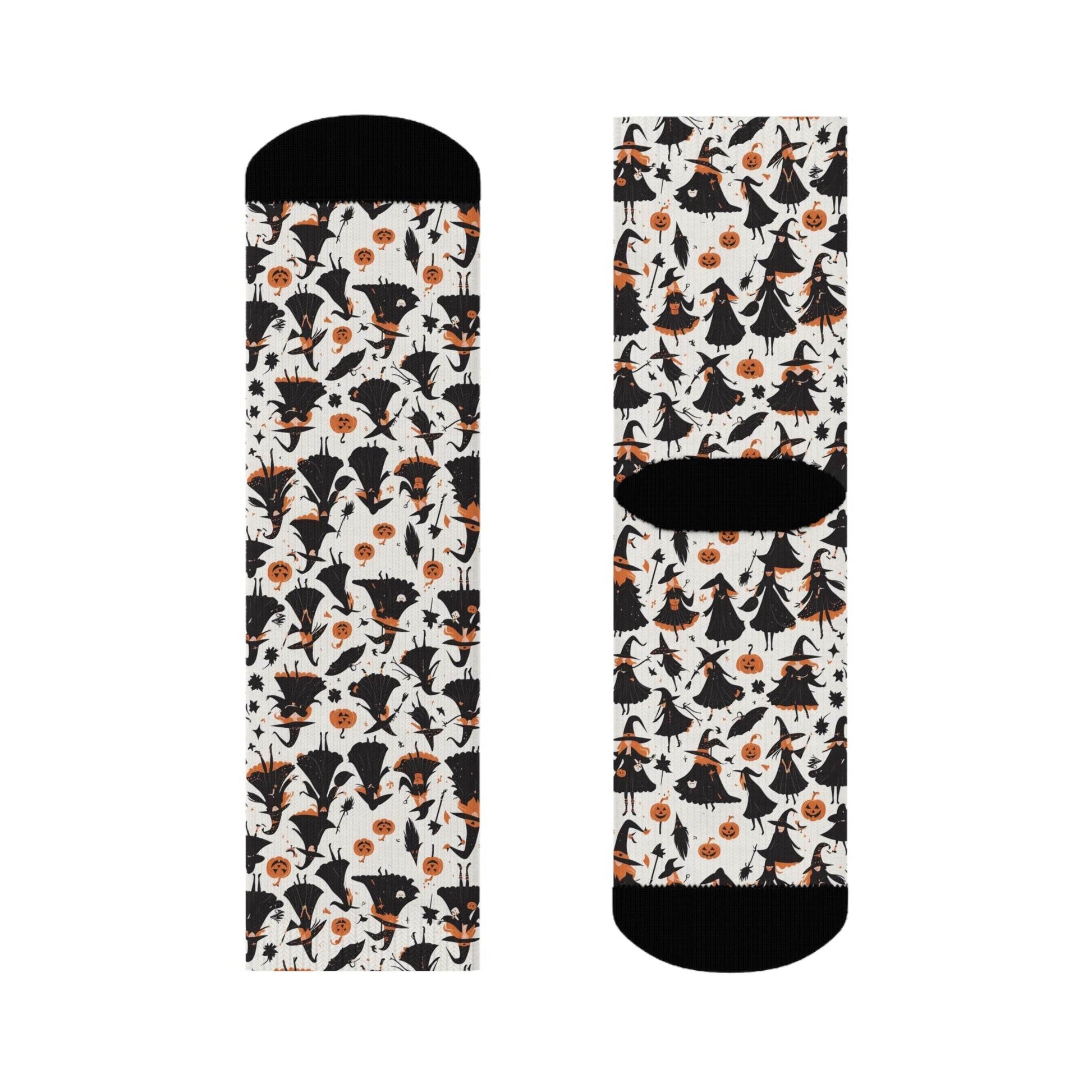 Witches Halloween Polyester Crew Socks 3 sizes - DeRose Seasonal