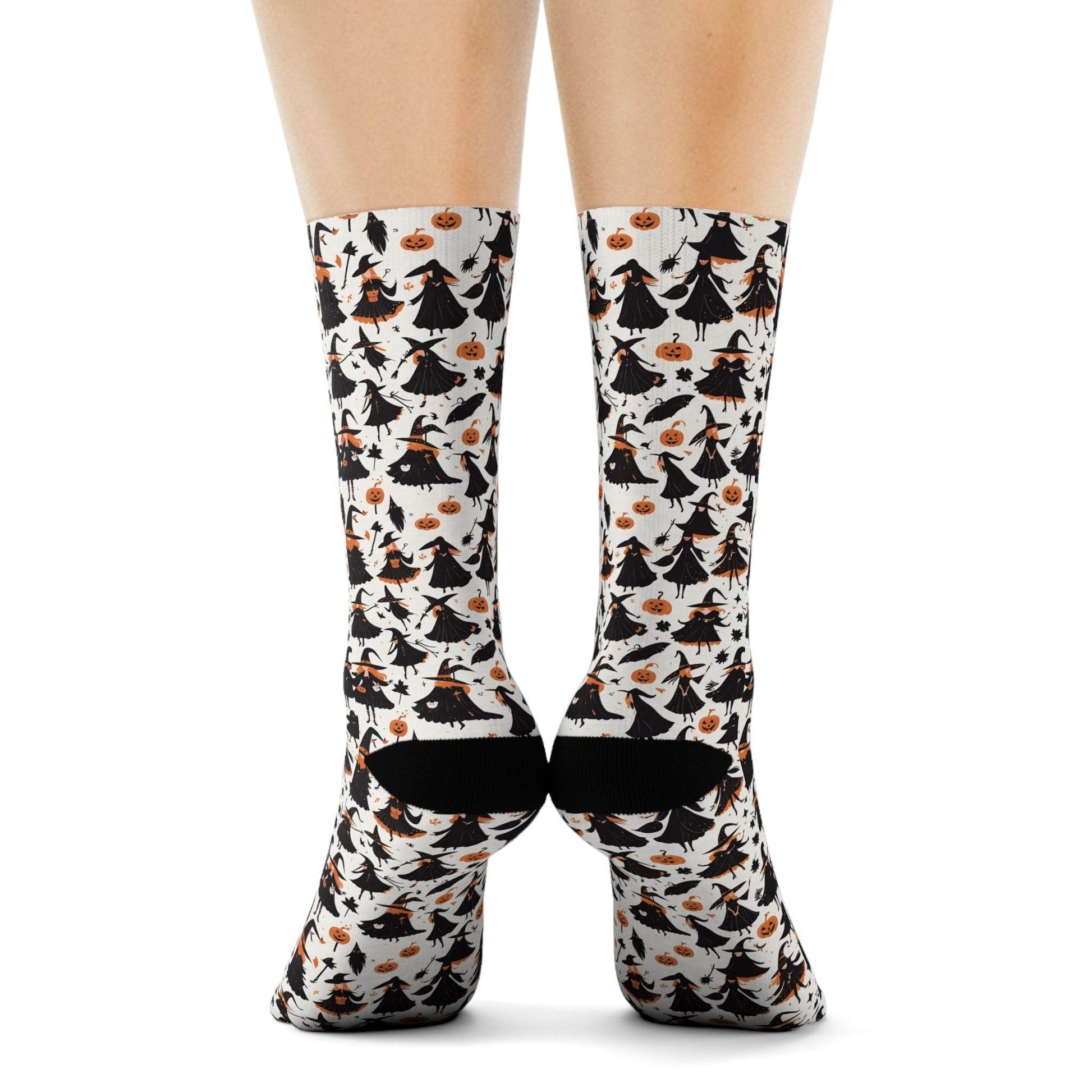 Witches Halloween Polyester Crew Socks 3 sizes - DeRose Seasonal