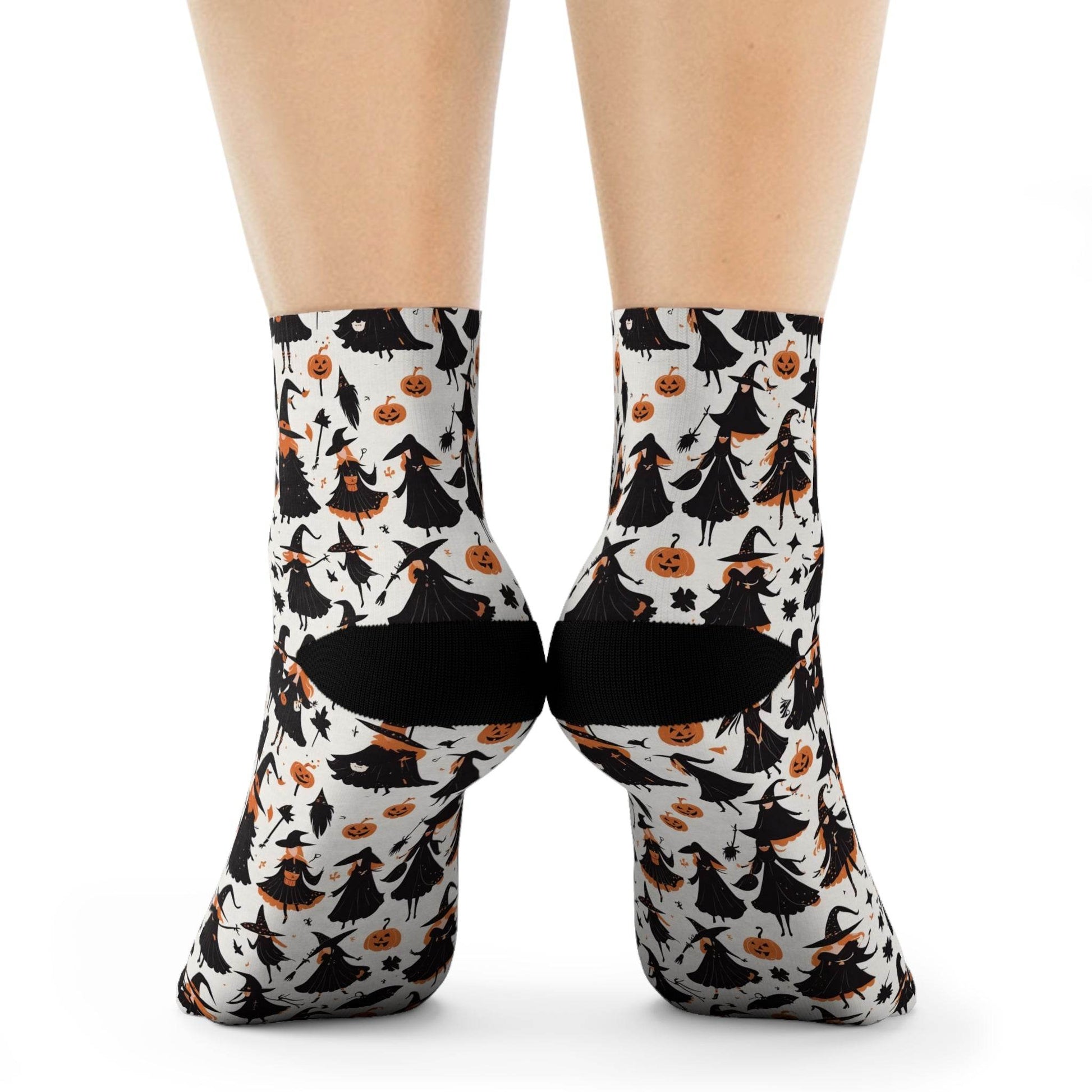 Witches Halloween Polyester Crew Socks 3 sizes - DeRose Seasonal