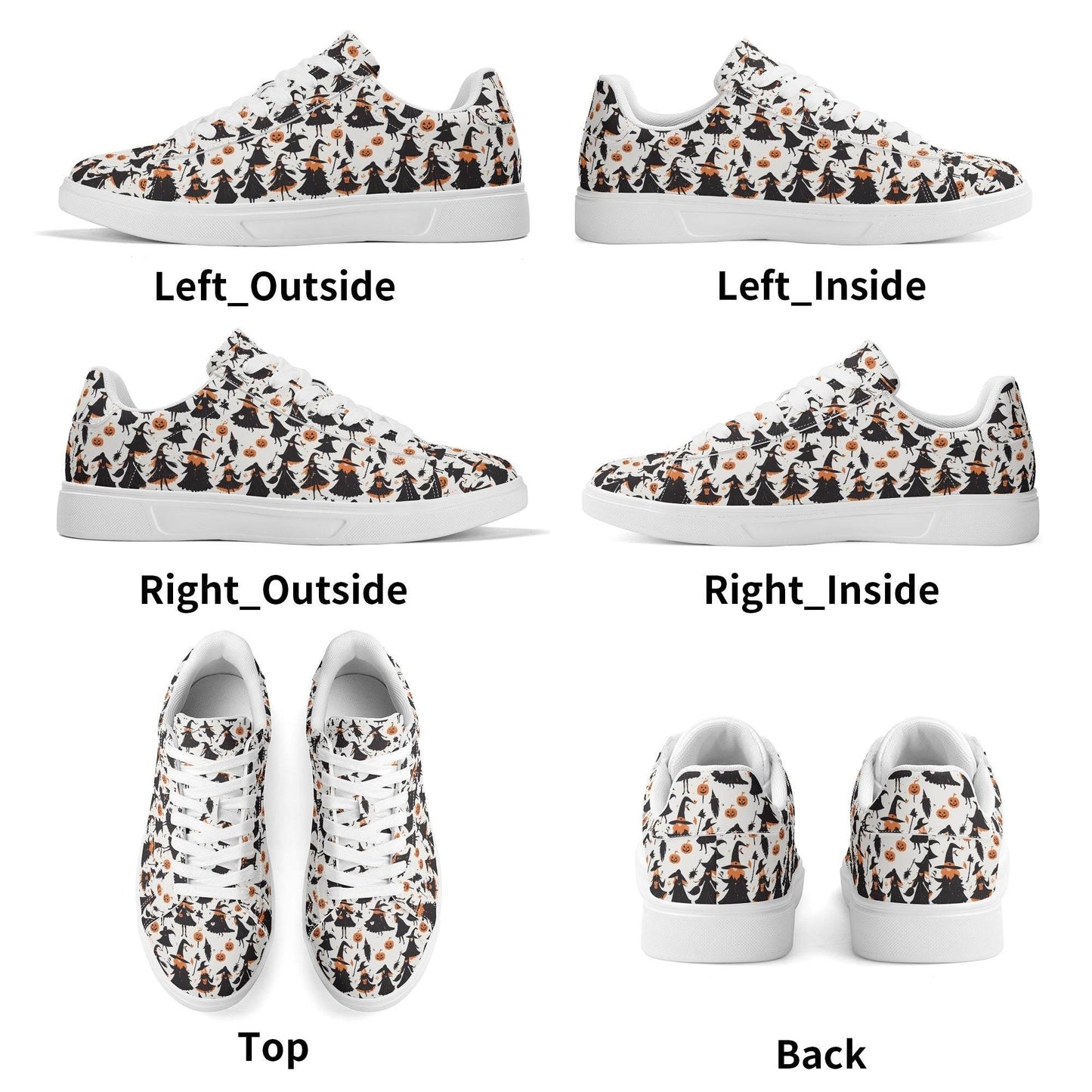 Witches Adult Lightweight Brand Low Top Leather Shoes - DeRose Seasonal
