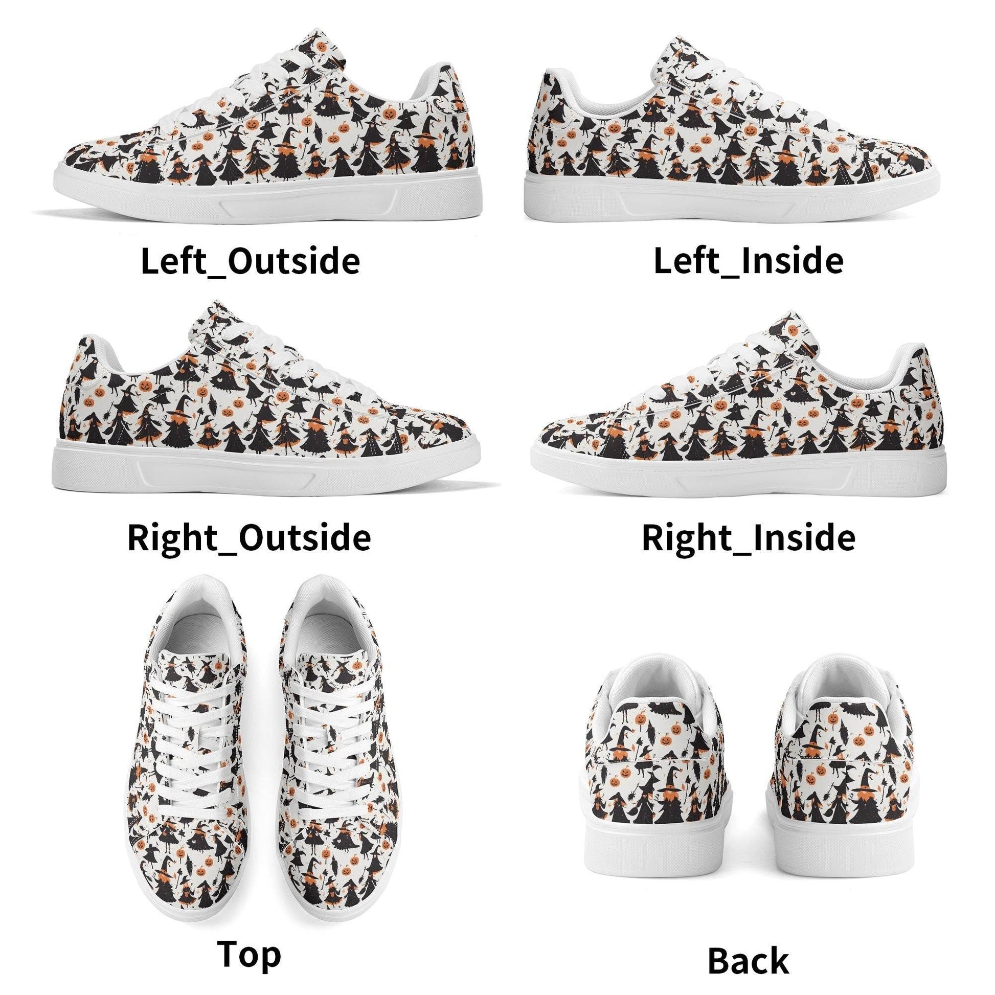 Witches Adult Lightweight Brand Low Top Leather Shoes - DeRose Seasonal