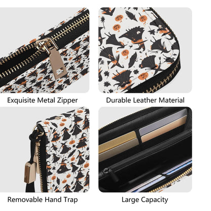 Witches Leather Zipper Wristlet Wallet - DeRose Seasonal