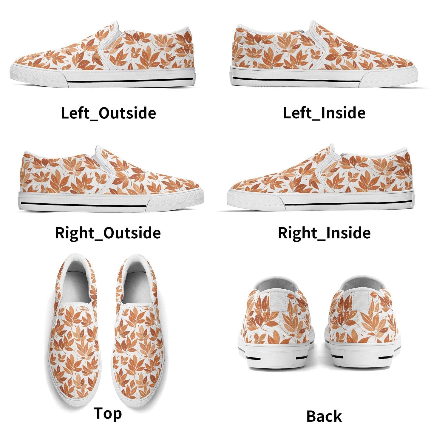 Women's Autumn Leaves Rubber Slip On Shoes - DeRose Seasonal