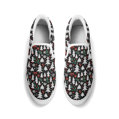 Women's Christmas Tree Rubber Slip On Shoes - DeRose Seasonal