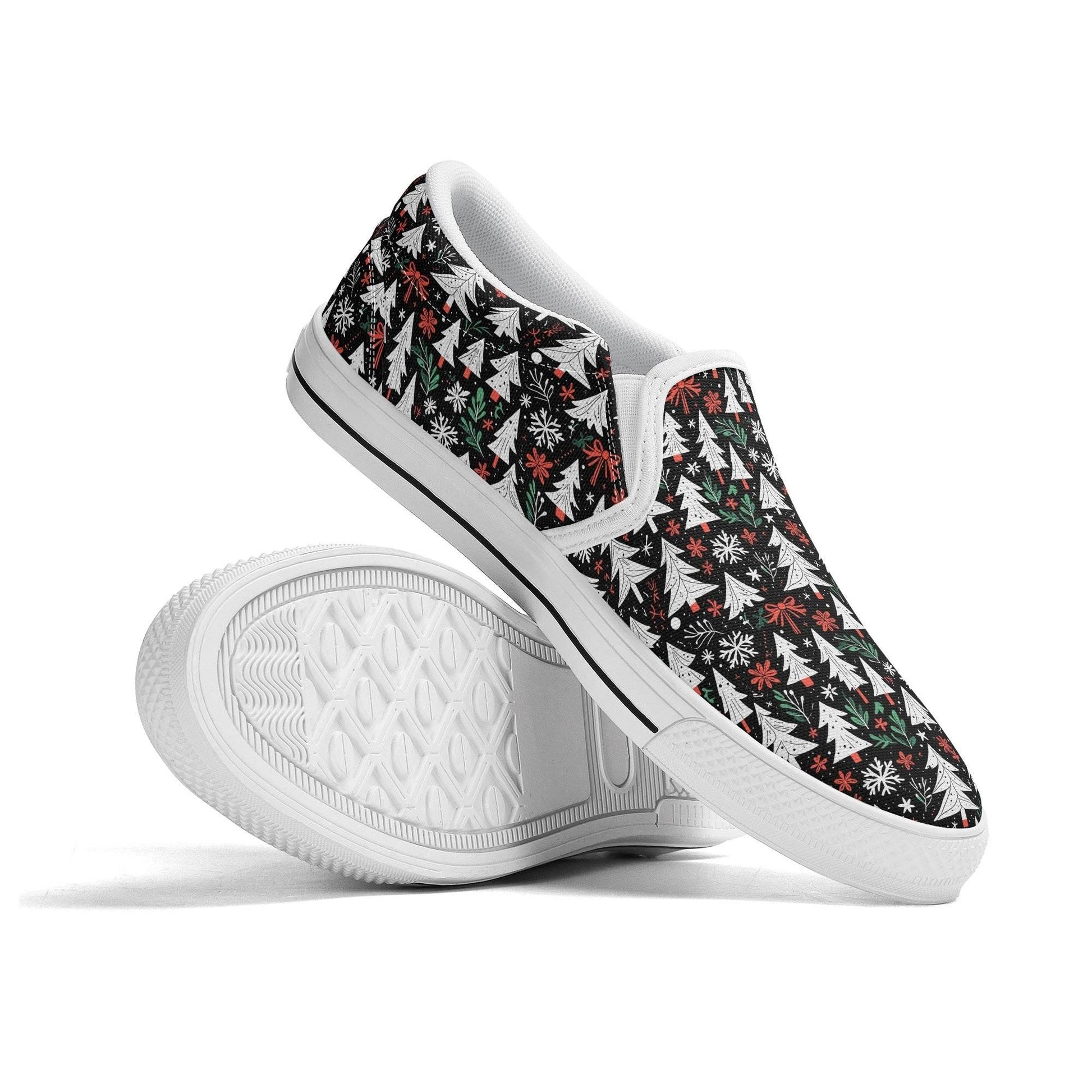 Women's Christmas Tree Rubber Slip On Shoes - DeRose Seasonal