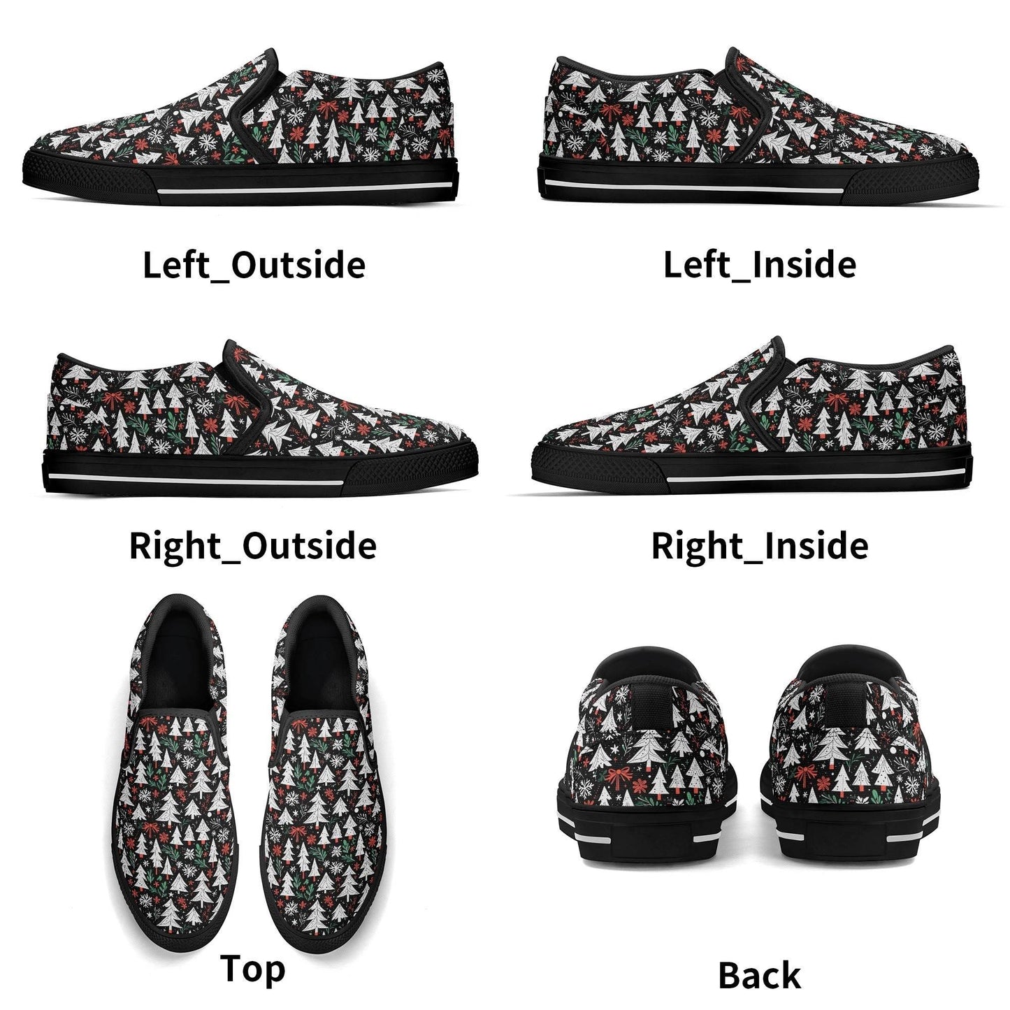 Women's Christmas Tree Rubber Slip On Shoes - DeRose Seasonal