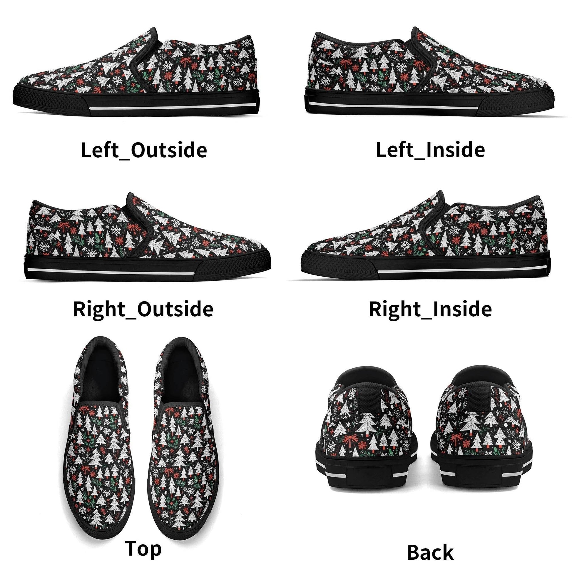 Women's Christmas Tree Rubber Slip On Shoes - DeRose Seasonal