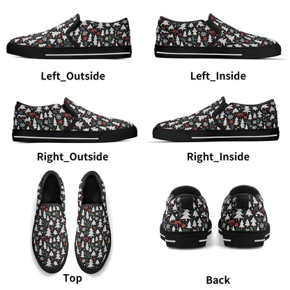 Women's Christmas Tree Rubber Slip On Shoes - DeRose Seasonal