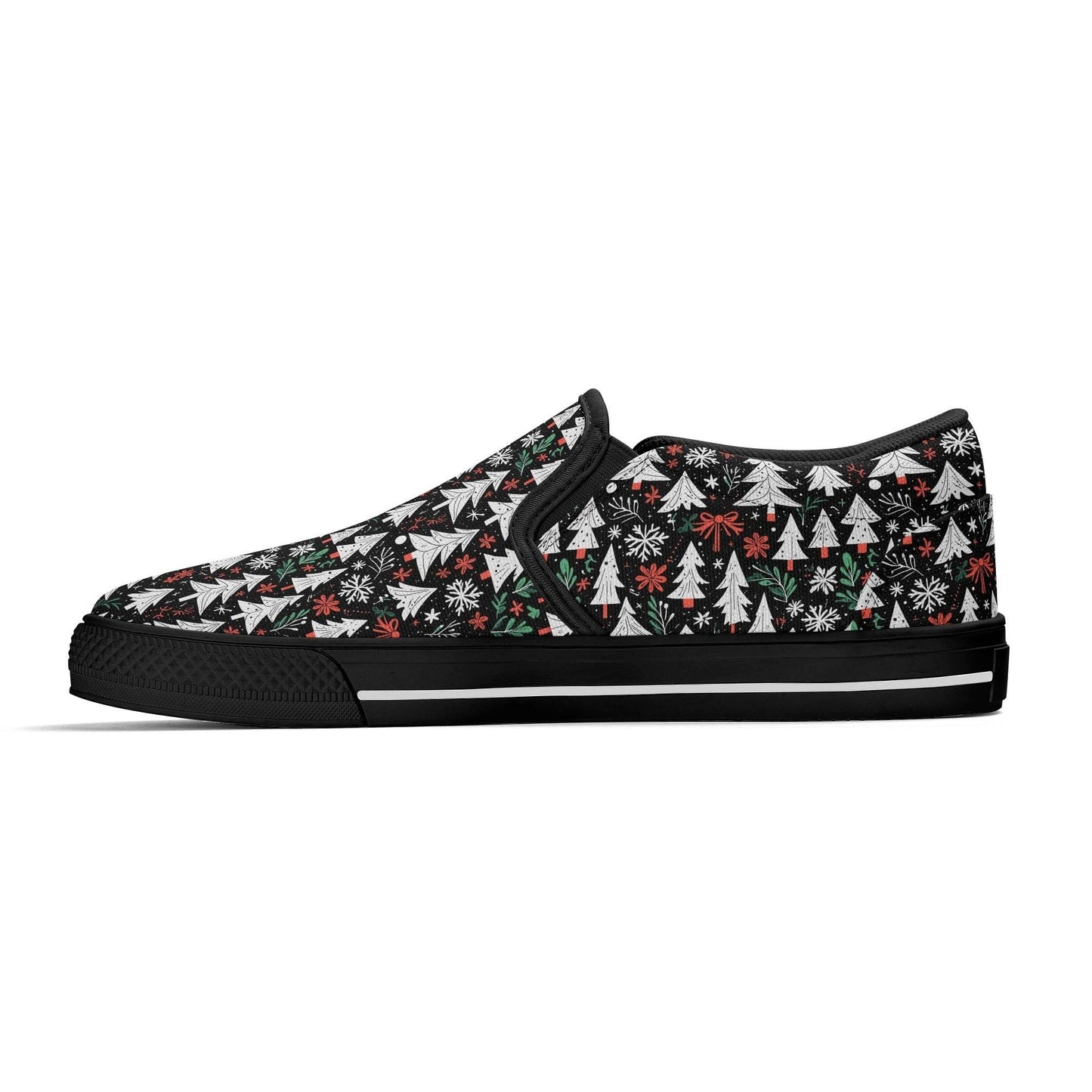 Women's Christmas Tree Rubber Slip On Shoes - DeRose Seasonal