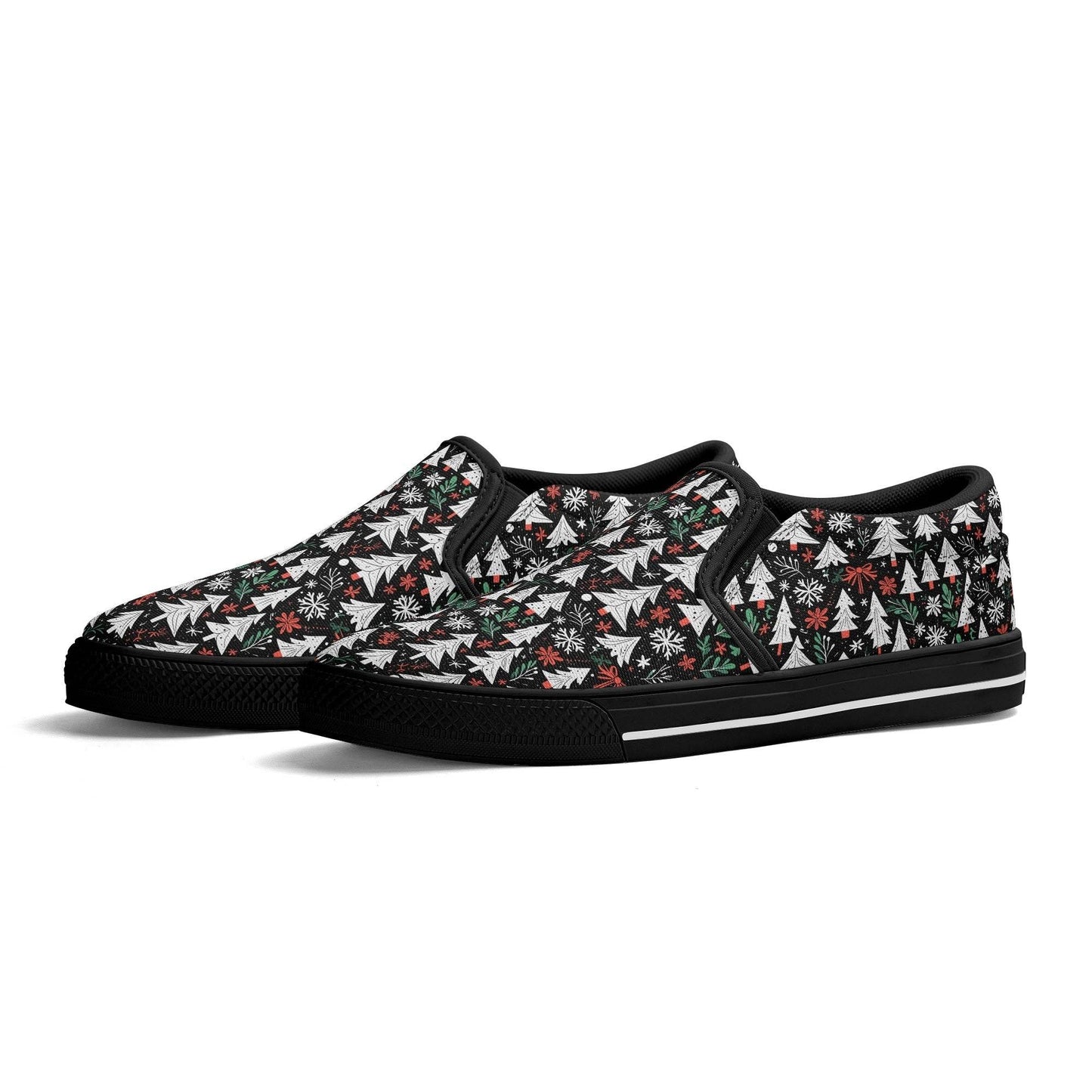 Women's Christmas Tree Rubber Slip On Shoes - DeRose Seasonal