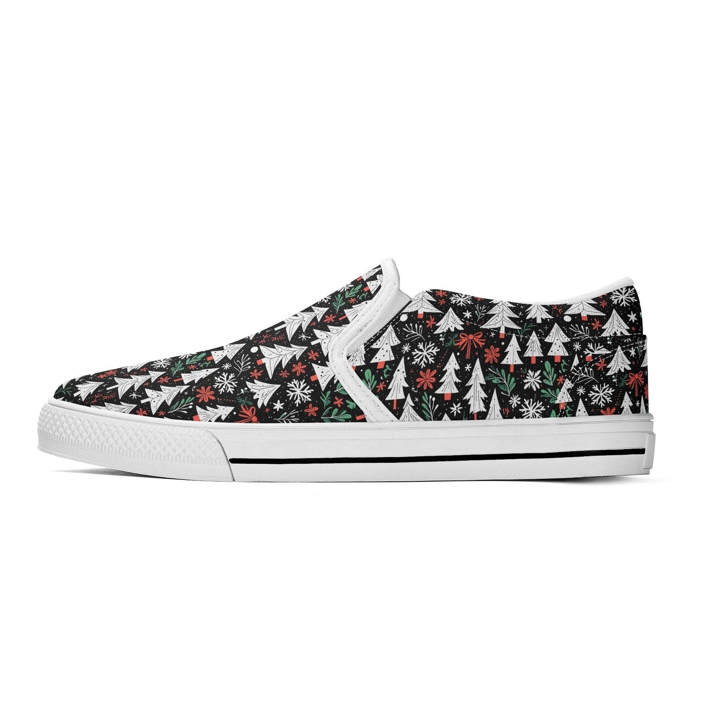 Women's Christmas Tree Rubber Slip On Shoes - DeRose Seasonal