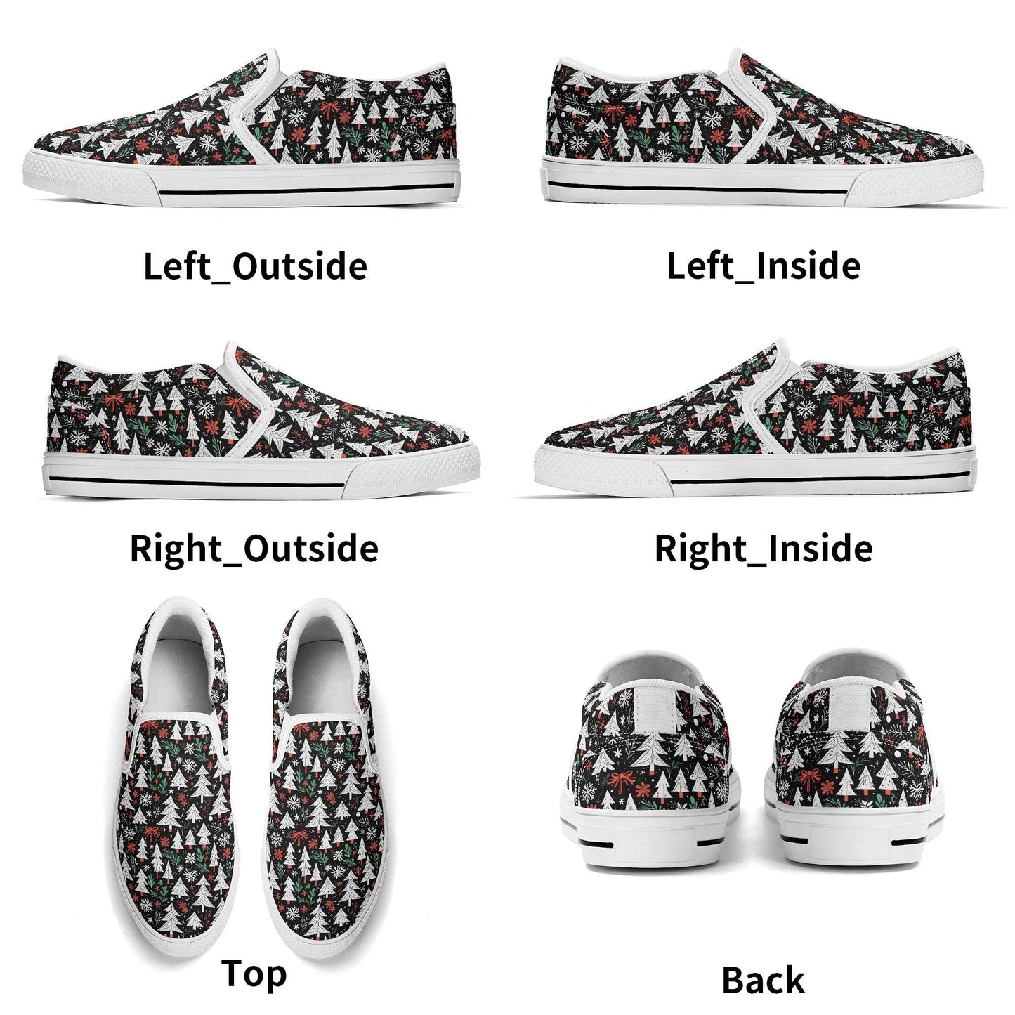 Women's Christmas Tree Rubber Slip On Shoes - DeRose Seasonal