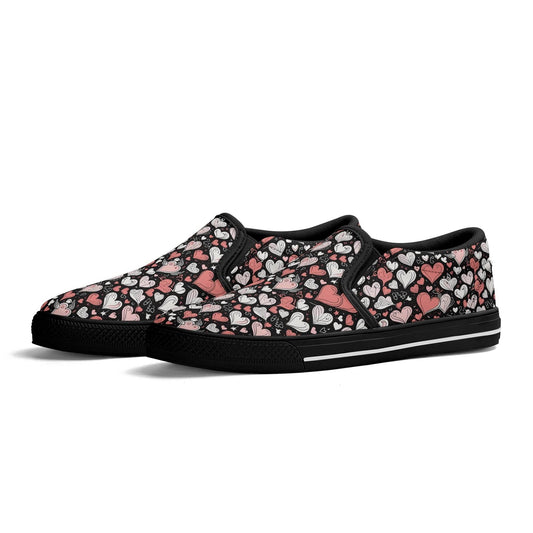 Women's Colorful Hearts Rubber Slip On Shoes - DeRose Seasonal