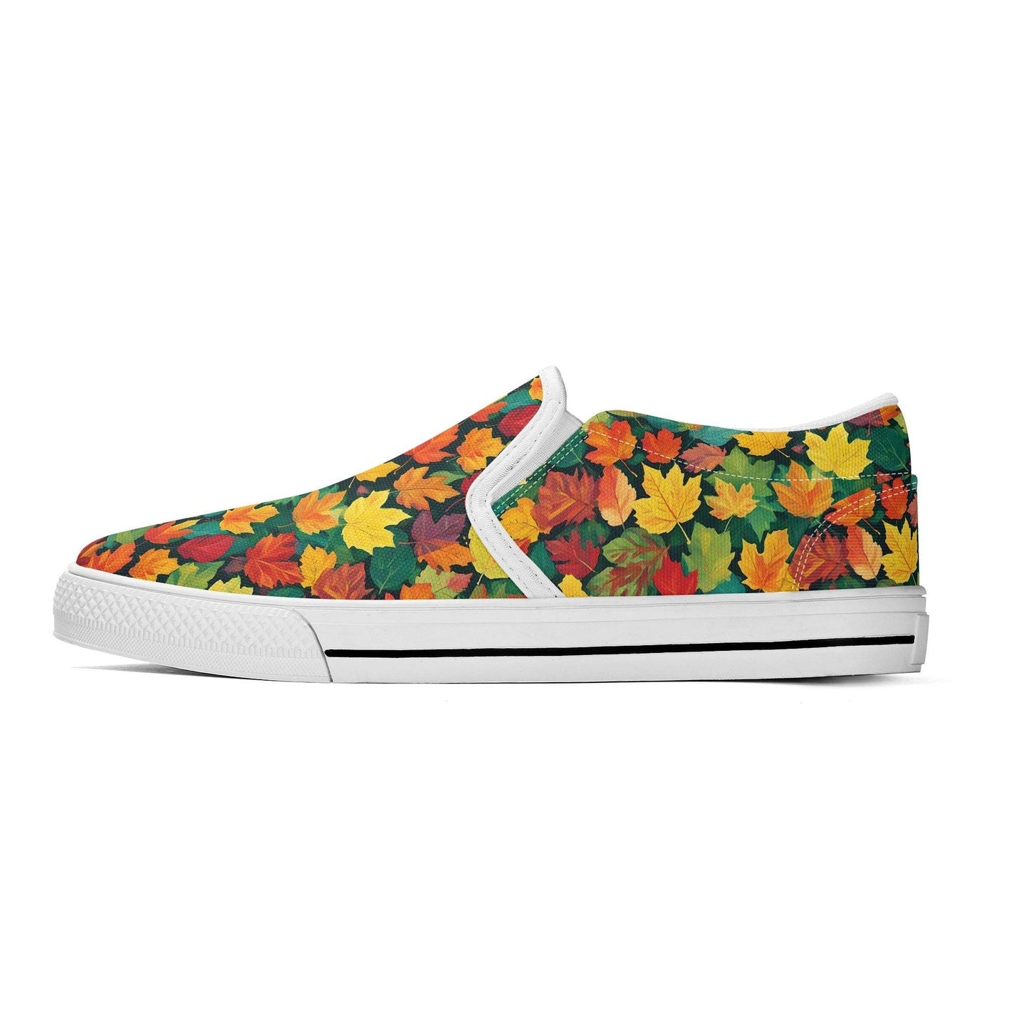 Women's Colorful Leaves Rubber Slip On Shoes - DeRose Seasonal