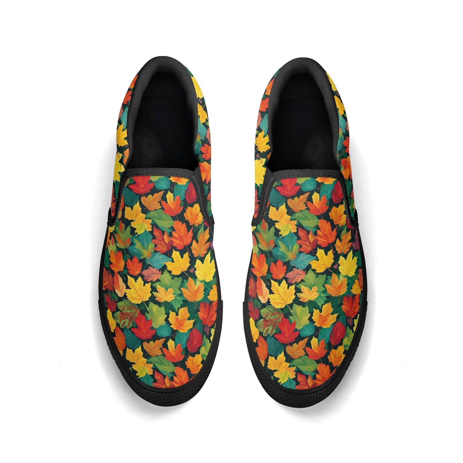 Women's Colorful Leaves Rubber Slip On Shoes - DeRose Seasonal