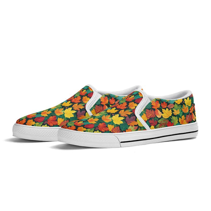 Women's Colorful Leaves Rubber Slip On Shoes - DeRose Seasonal