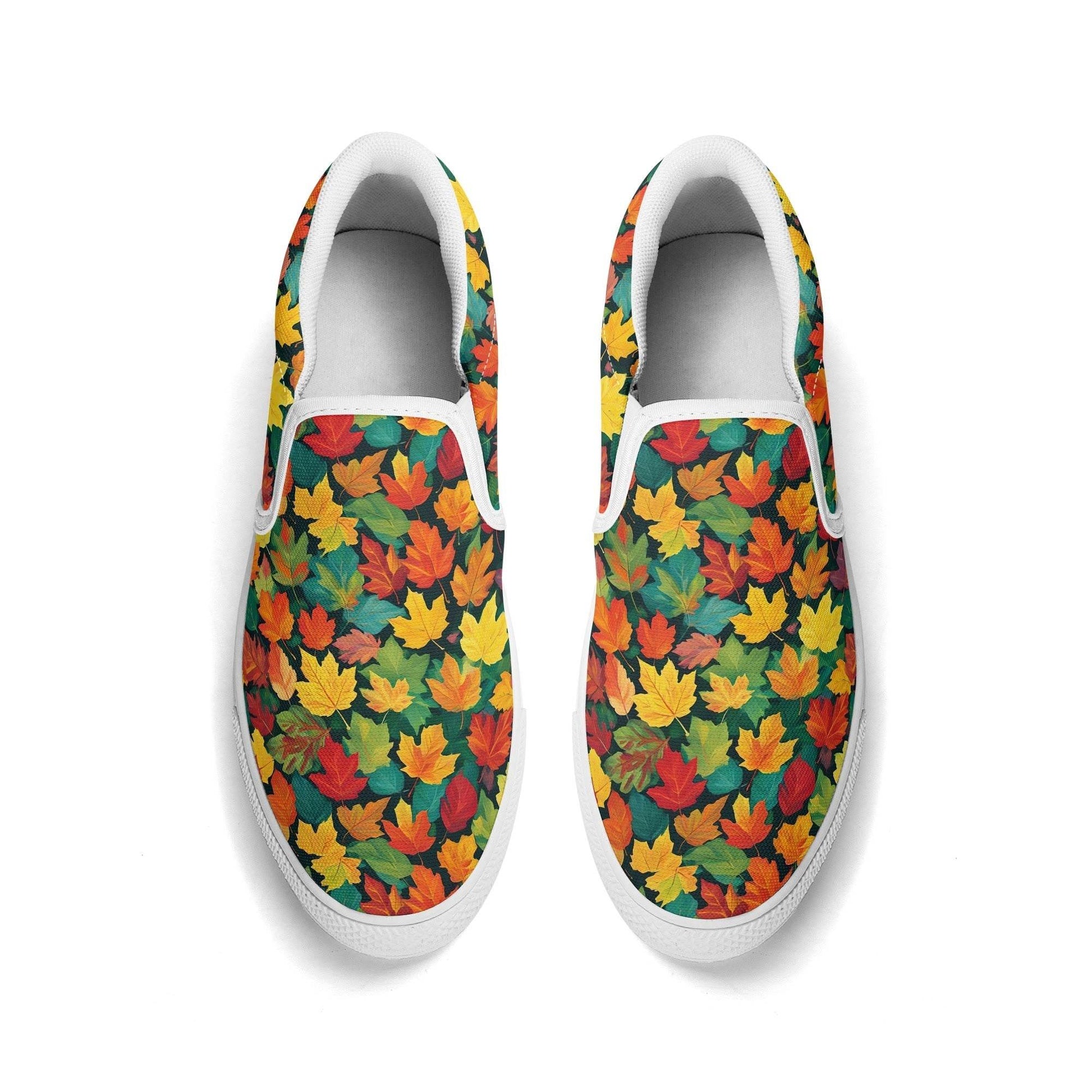 Women's Colorful Leaves Rubber Slip On Shoes - DeRose Seasonal