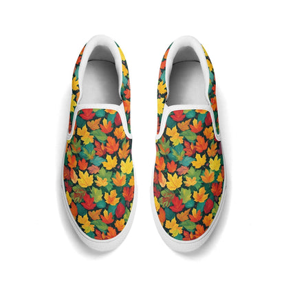 Women's Colorful Leaves Rubber Slip On Shoes - DeRose Seasonal