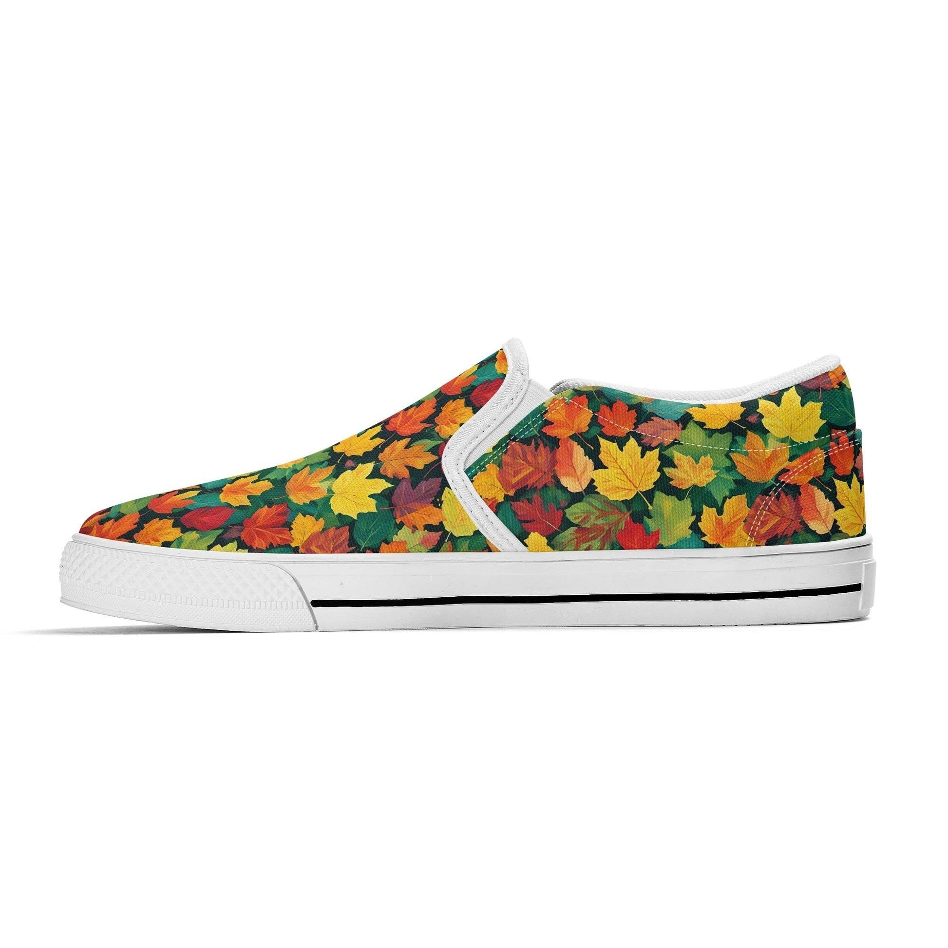 Women's Colorful Leaves Rubber Slip On Shoes - DeRose Seasonal