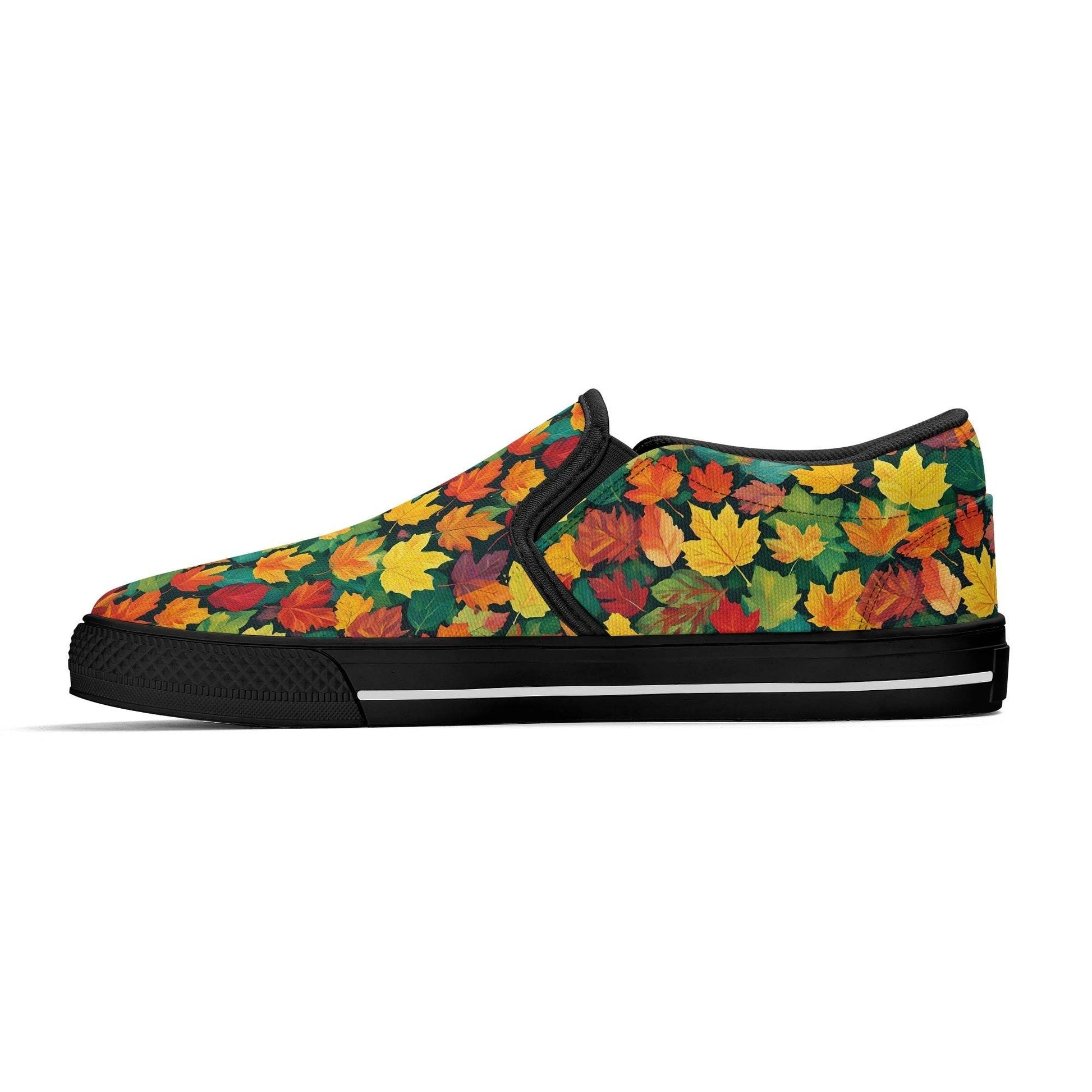 Women's Colorful Leaves Rubber Slip On Shoes - DeRose Seasonal