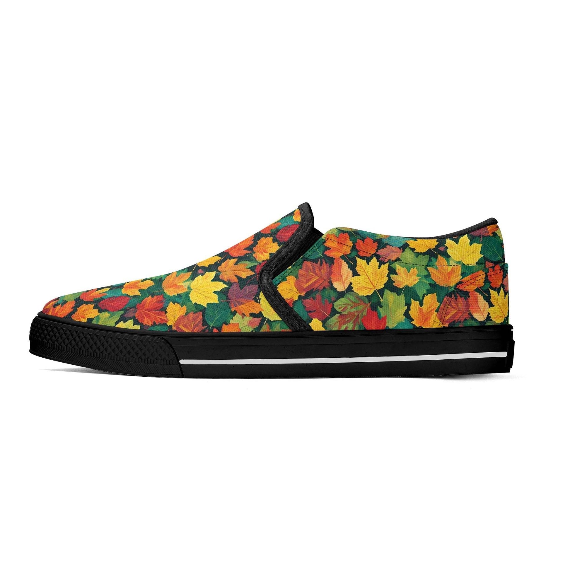 Women's Colorful Leaves Rubber Slip On Shoes - DeRose Seasonal
