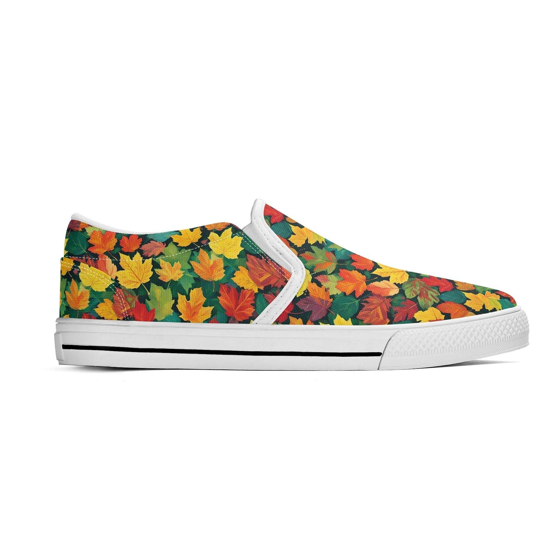 Women's Colorful Leaves Rubber Slip On Shoes - DeRose Seasonal