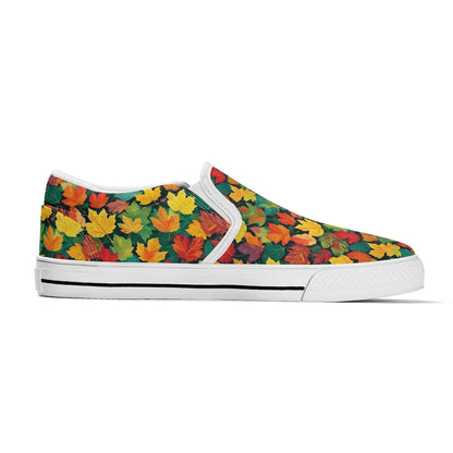 Women's Colorful Leaves Rubber Slip On Shoes - DeRose Seasonal