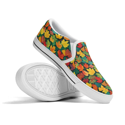 Women's Colorful Leaves Rubber Slip On Shoes - DeRose Seasonal