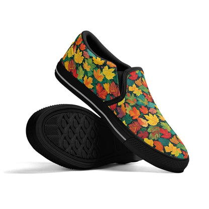 Women's Colorful Leaves Rubber Slip On Shoes - DeRose Seasonal
