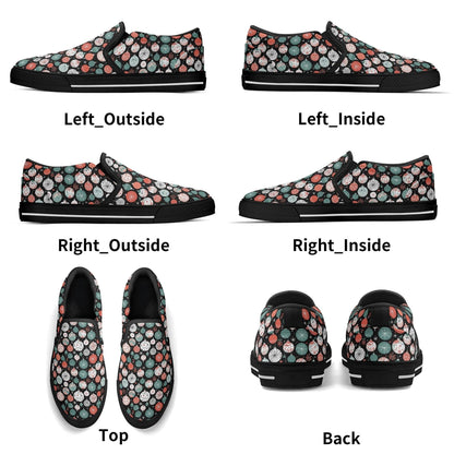 Women's Colorful Ornament Rubber Slip On Shoes - DeRose Seasonal