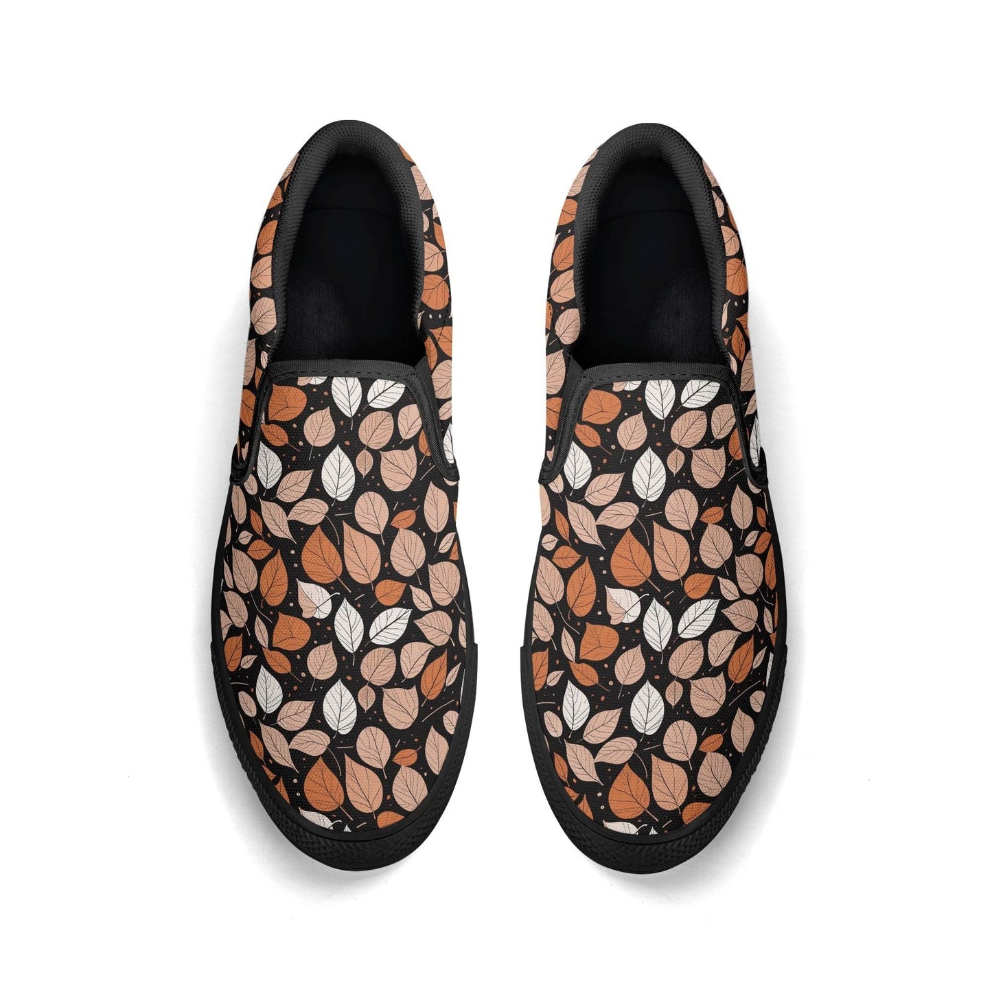 Women's Dark Leaves Rubber Slip On Shoes - DeRose Seasonal