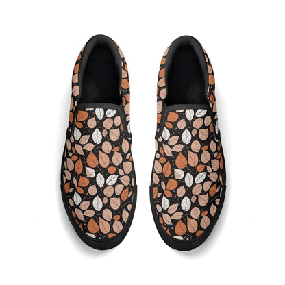 Women's Dark Leaves Rubber Slip On Shoes - DeRose Seasonal