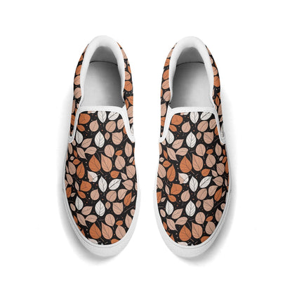 Women's Dark Leaves Rubber Slip On Shoes - DeRose Seasonal