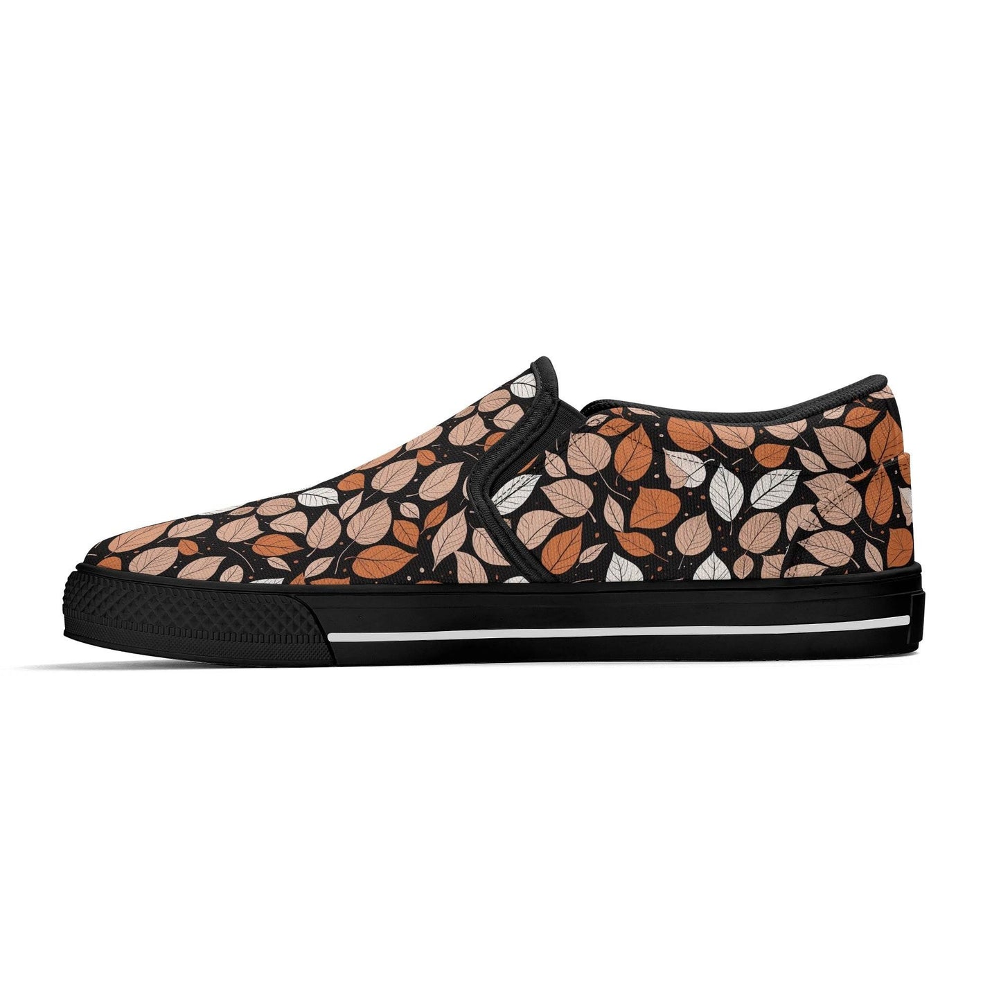 Women's Dark Leaves Rubber Slip On Shoes - DeRose Seasonal