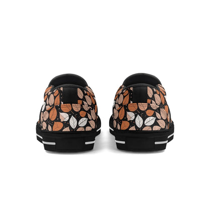 Women's Dark Leaves Rubber Slip On Shoes - DeRose Seasonal
