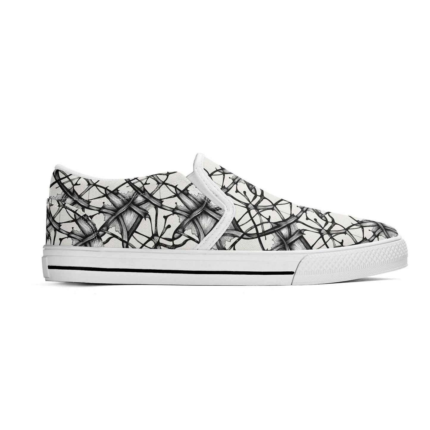 Women's Floral Ink Rubber Slip On Shoes - DeRose Seasonal